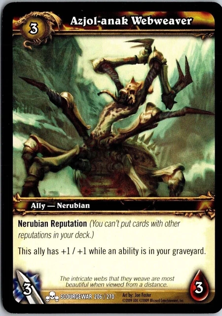 Azjol-anak Webweaver ScourgeWar 206 / 270 Jan Foster World of Warcraft CCG TCG