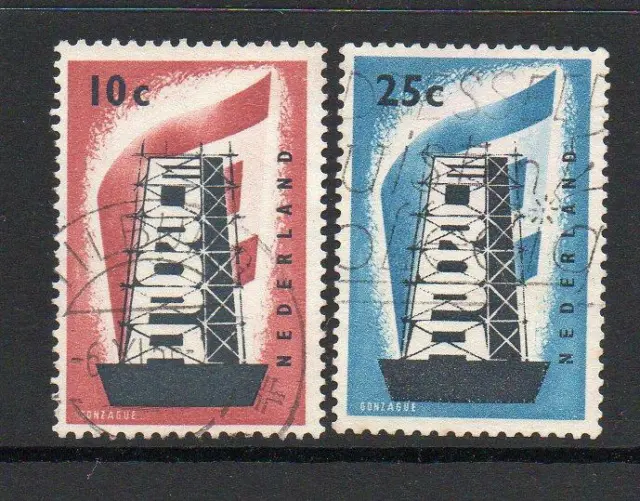 Netherlands Used 1956 Sg836-837 Europa
