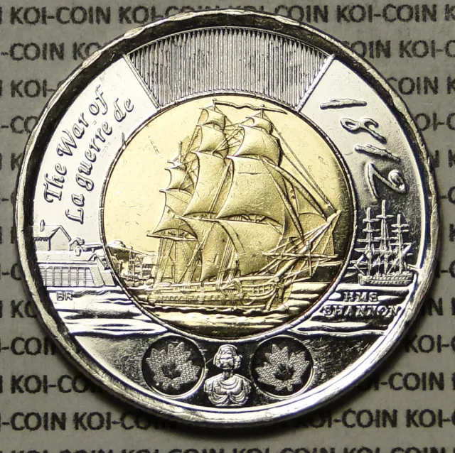 Canada 1812-2012 $2 dollar HMS Shannon toonie coin nice circulated