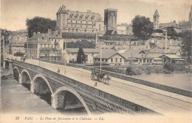 Cpa 64 Pau Le Pont De Jurancon Et Le Chateau