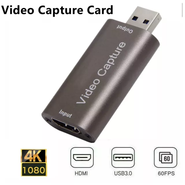 HDMI to USB 3.0 Audio Video Capture Card 1080P HD Game Recording Live Streaming