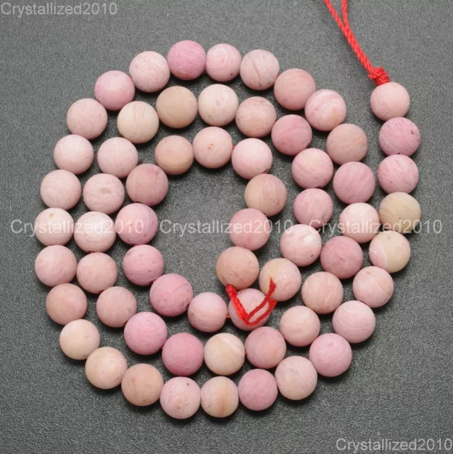 Natural Matte Frosted Gemstone Round Loose Beads 4mm 6mm 8mm 10mm 12mm 15" Pick