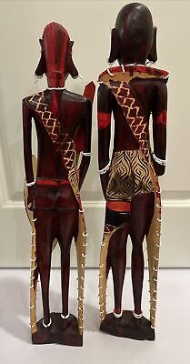 Vintage African Tribal Couple - Handcrafted Ebony Wood Sculpture/Figurine’s 3