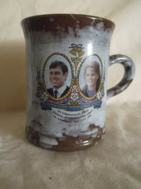 ROYAL MEMORABILIA,EWENNY Pottery (Bridgend) Andrew & Fergie's wedding coffee cup