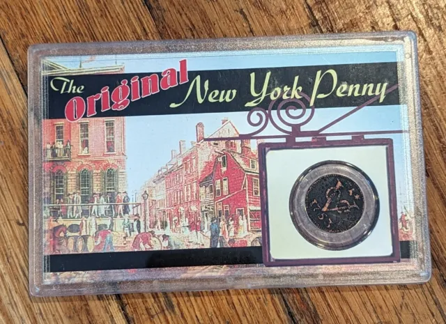1753 VOC Duit New York Copper Penny Cent Morgan Mint!!!!