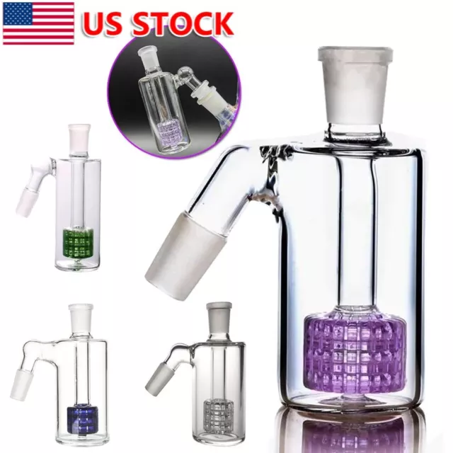 1x 45 ° 14mm Ash Catcher 45 Degree Glass Water Bong Thick Pyrex Glass Fitter