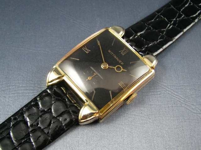 MONTRE HOMME VINTAGE Longines Wittnauer en Or Solide 14k en Bo te