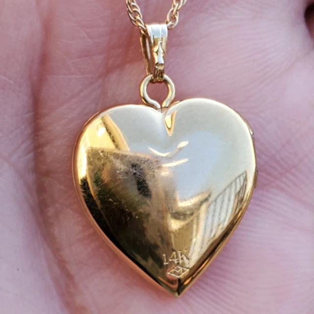 14K Oro Giallo Lucidato & Massiccio Senza Forma A Di Catena Slide W/Hidden Bail - Foto 6