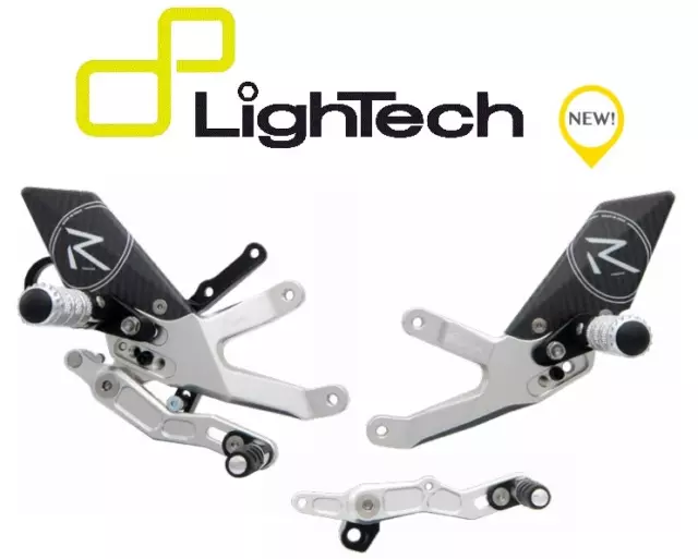 LIGHTECH Floorboards Rear Set Silver Overturned/Standard BMW S1000 RR HP4 15-18