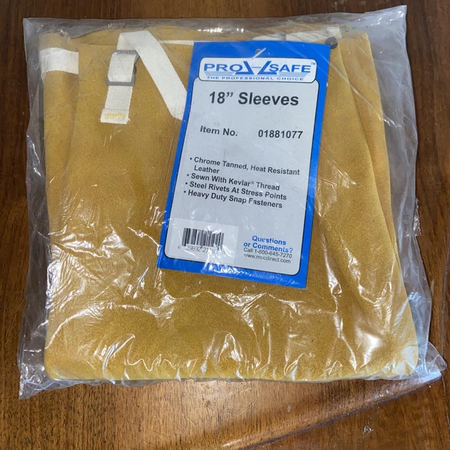 PRO-SAFE Size Universal, Brown Leather Flame Retardant (with Adjustable Bicep...