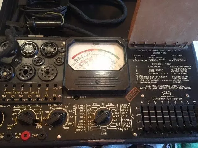 Röhrenprüfgeräte -Vintage US Military Tube Tester Set - TRIPLET MODEL 1183-SC Röhrenprüfgeräte -Vintage US Military Tube Tester Set - TRIPLET MODEL 1183-SC