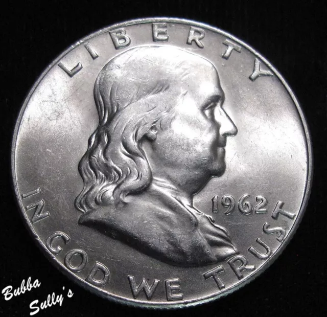 1962 D Franklin Half Dollar ABOUT UNCIRCULATED ++