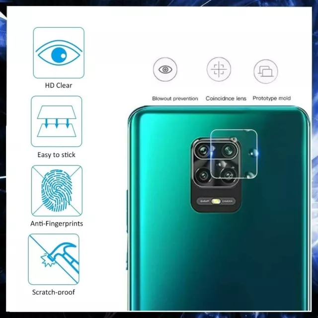 Protection Caméra Pour Xiaomi Redmi Note 9 Pro Film Verre Trempé Lentille Vitre