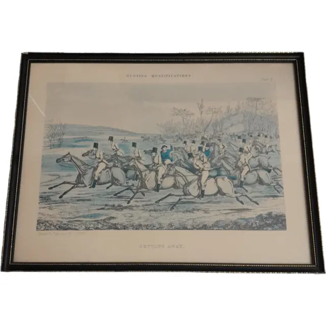 Henry Thomas Alken - Hunting Qualifications: Getting Away - Etching In Frame