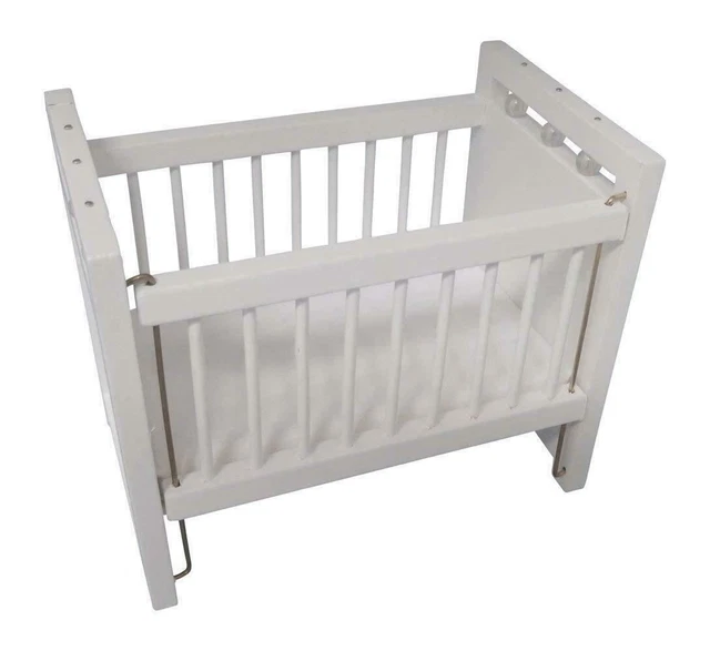 Lit Bébé Évolutif En Bois Avec Matelas En Bois Essentiel Blanc Et Hêtre