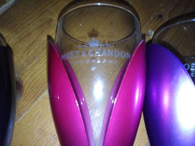 Support 4 flûtes coupes Tulipe Verres Différent Champagne moet & chandon glass 3