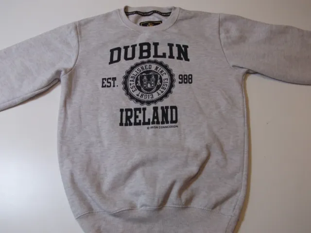 Dublin Ireland Sweatshirt Womens Small Grey Crew Neck Sweater Irish Connexxion