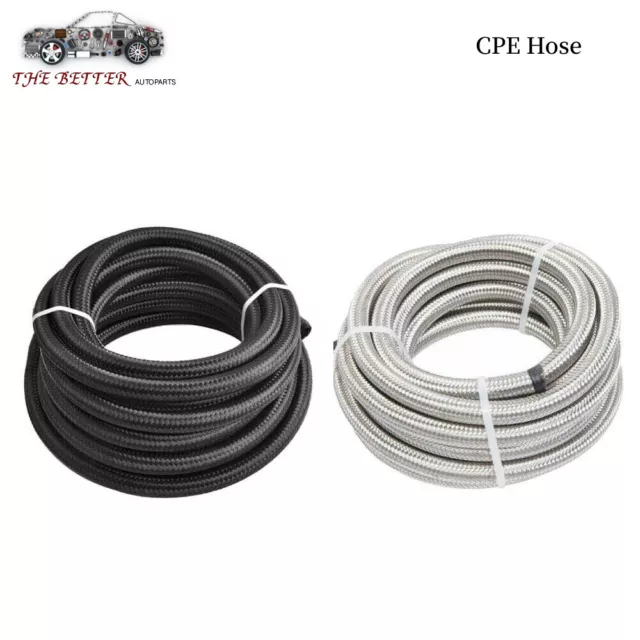 4AN 6AN 8AN 10AN 12AN Nylon & Stainless Steel Braided Fuel Hose Oil Gas Air Line