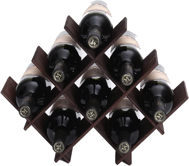 Fdjamy Wooden 8Bottle Butterfly Wine Rack, Small countertop Wine Rack, Minimal