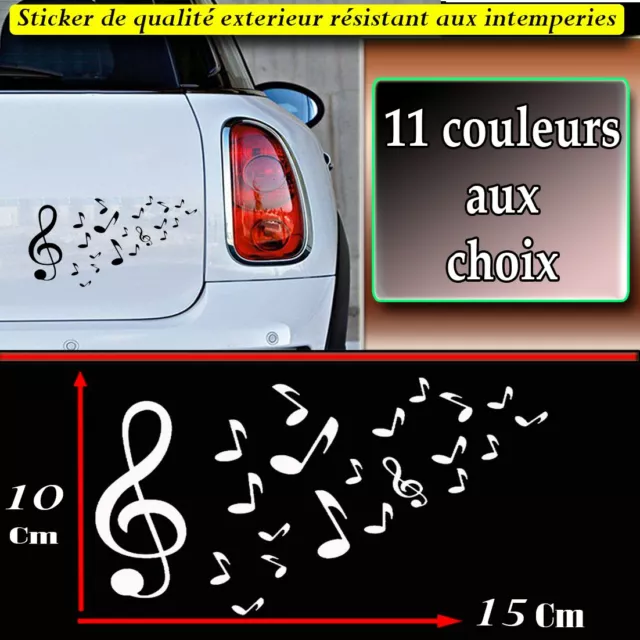 sticker autocollant note de musique clé de sol voiture frigo ipad, macbook decal