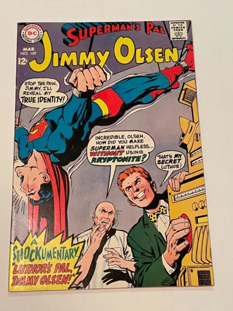SUPERMAN'S PAL JIMMY OLSEN #109 FN- Neal Adams Cover Lex Luthor DC COMICS