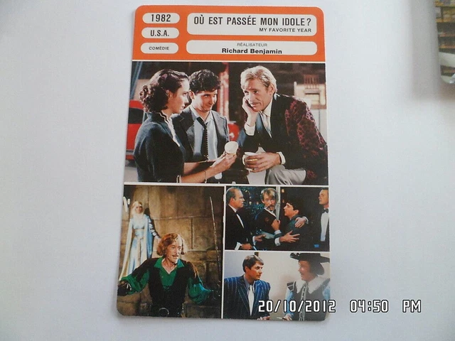 CARTE FICHE CINEMA 1982 OU EST PASSEE MON IDOLE Peter O Toole Mark 