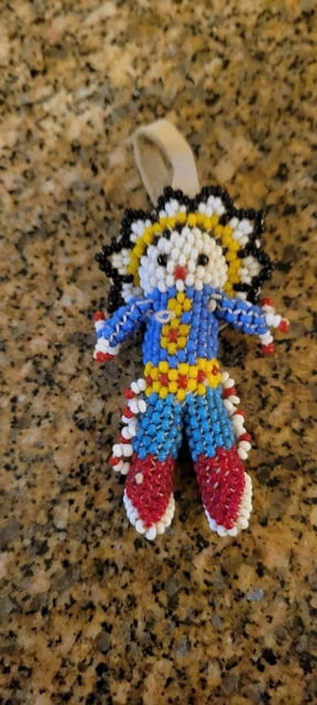 Small beaded native American ornament