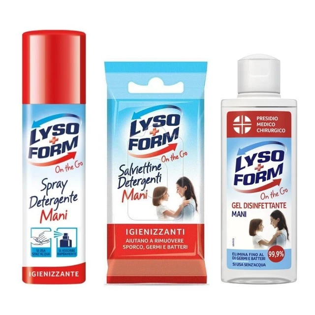 Lysoform Gel Detergente - Salviettine Detergenti - Spray Detergente Set