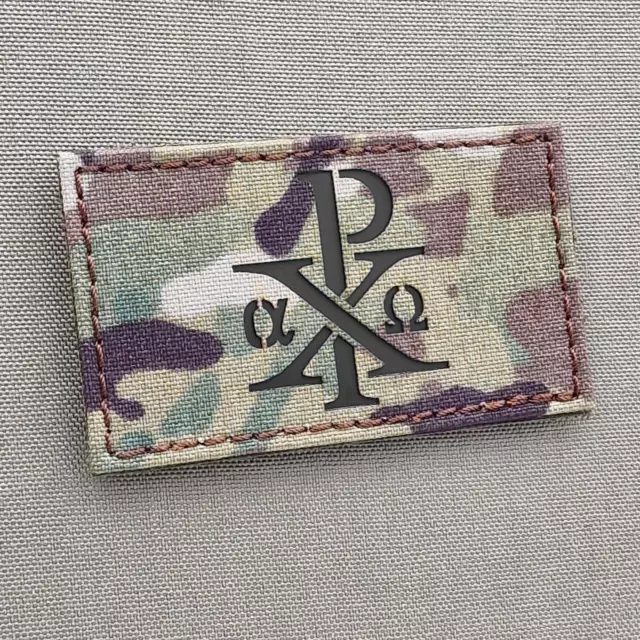 chi rho christogram jesus christ multicam OCP lasercut symbol patch