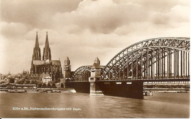 Cologne, Hohenzollern Bridge with Cathedral - Unposted 1960s - Karl Bremer