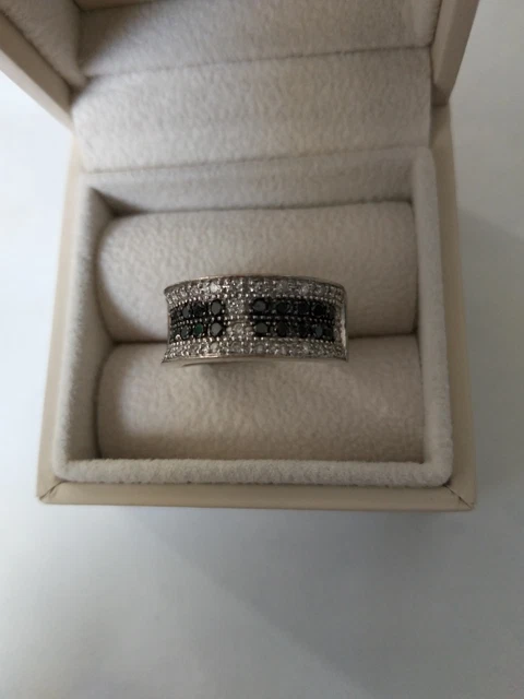 925 Argent 2/5ct Topaze Bleu et Diamant Accent Filigrane