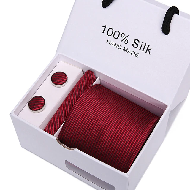 Coiffret élégant Rochas Homme – Cravate Et Boutons De Manchette En Soie Pure – Idéal Pour Un Look Raffiné