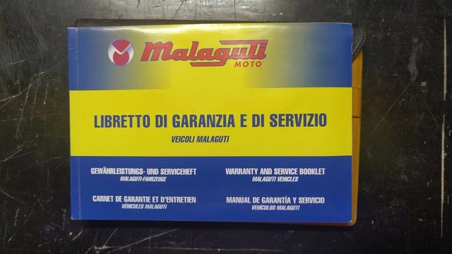 libretto di garanzia e di servizio Malaguti