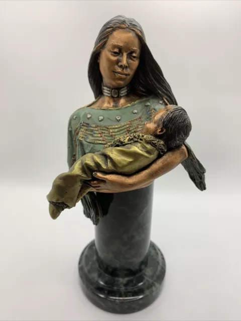 C A Pardell Legends Native American Mother and Baby Sculpture 346/2500 NO BOX