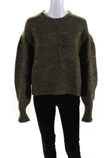 Something Navy Womens Donegal Crew Neck Sweater Crew Neck Sweaters Army Size M