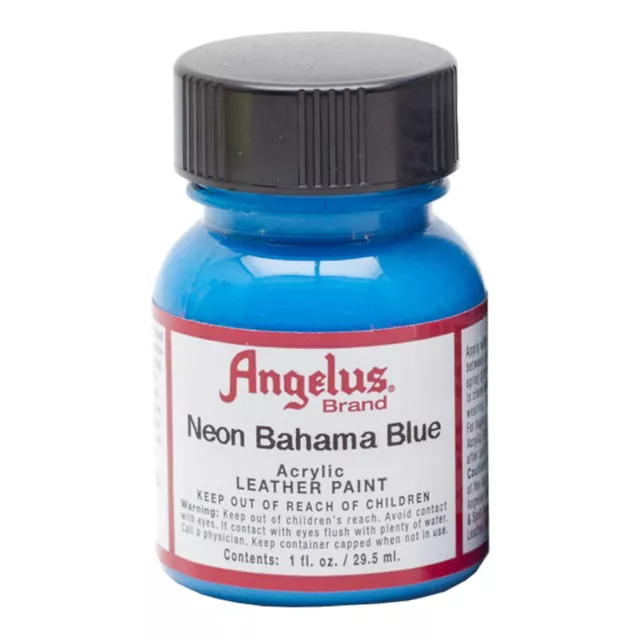 Angelus Neon Fluro Acrylic Paint For Leather Or Synthetics - Super Bright Blue