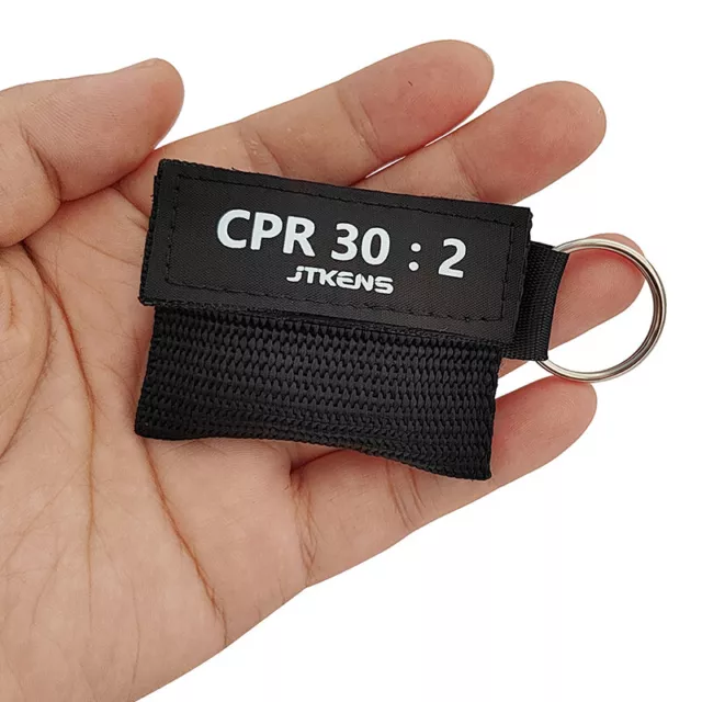 1PC CPR Resuscitator Emergency Mask One Way Valve Respirator Mask Key chain 2