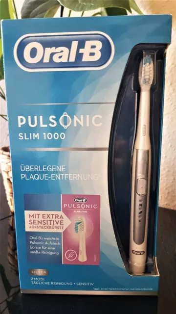 Oral-B Pulsonic Slim 1000 - elektr. Schall-Zahnbürste + Extra Sensitive Aufsteck