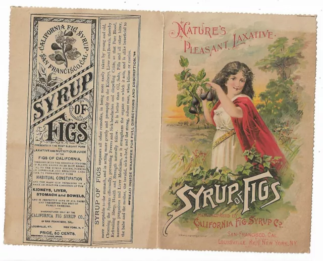 Old Quack Medicine Trade Card Syrup Of Figs California Fig Syrup San Francisco