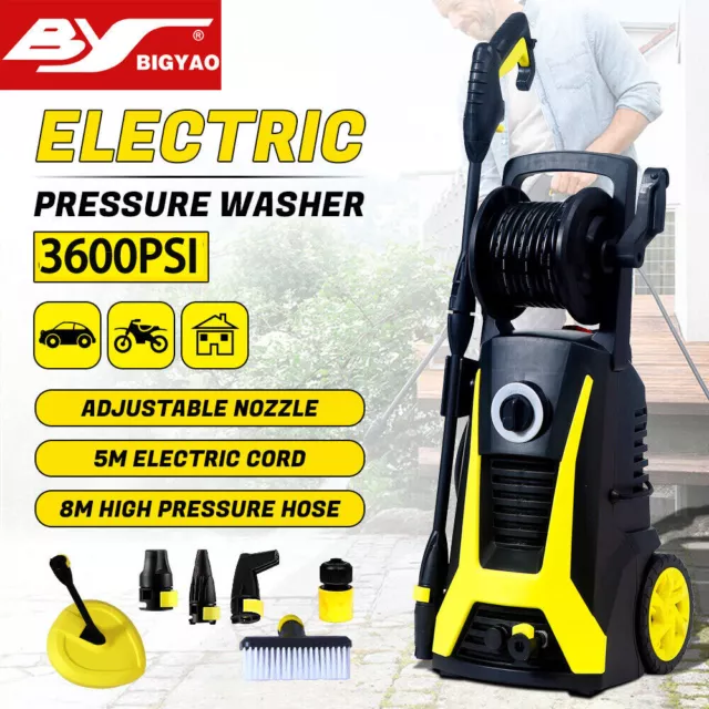 3600PSI High Pressure Washer Cleaner Electric Water Gurney Pump Hose 2200w