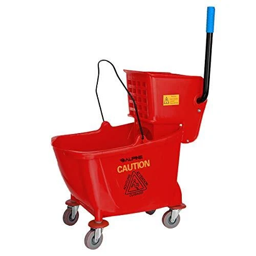 Alpine Industries Commercial Mop Bucket with Side Press Wringer - Mop Bucket ...