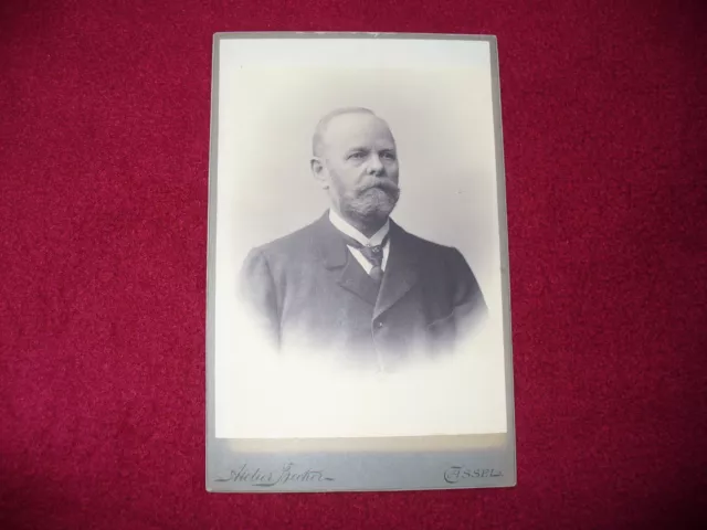 ORIGINAL ca. 1890er CDV Kabinettfoto Cabinett Portrait MANN m. BART Cassel 1900