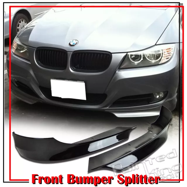 Fit For Bmw 3 Series E90 Lci Oe Front Lip Splitter Sedan Painted #668 Jet Black