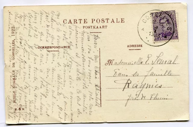 CPA - Carte Postale - Belgique - Gosselies - Allée du Parc - 1923 (SV6674) 2