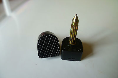 Phillips Superdark Stiletto Heel Tips 095pin Smaller than standard Black 9.5mm 3/8 