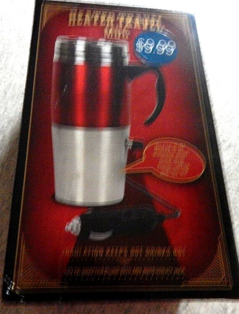 Heated Travel Mug Stainless Steel 12V Coffee Mug Brand New 15 oz