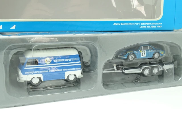 Ixo 1/43 – Renault Estafette + Remorque Alpine A110 – Coupe Des Alpes 1968 – Occasion