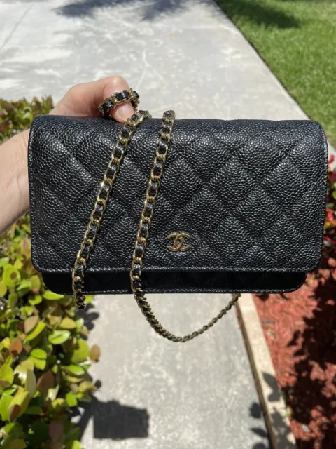 CHANEL WOC WALLET on Chain Black Caviar Gold Hardware $2,650.00 - PicClick