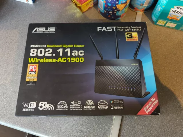 ASUS RT-AC68U AC1900 Dual-Band Gigabit Wireless Router 802.11ac