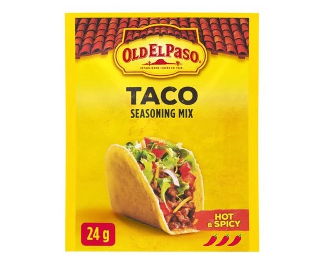 12 X OLD El Paso Taco Hot & Spicy Seasoning Mix 24g Each Free shipping